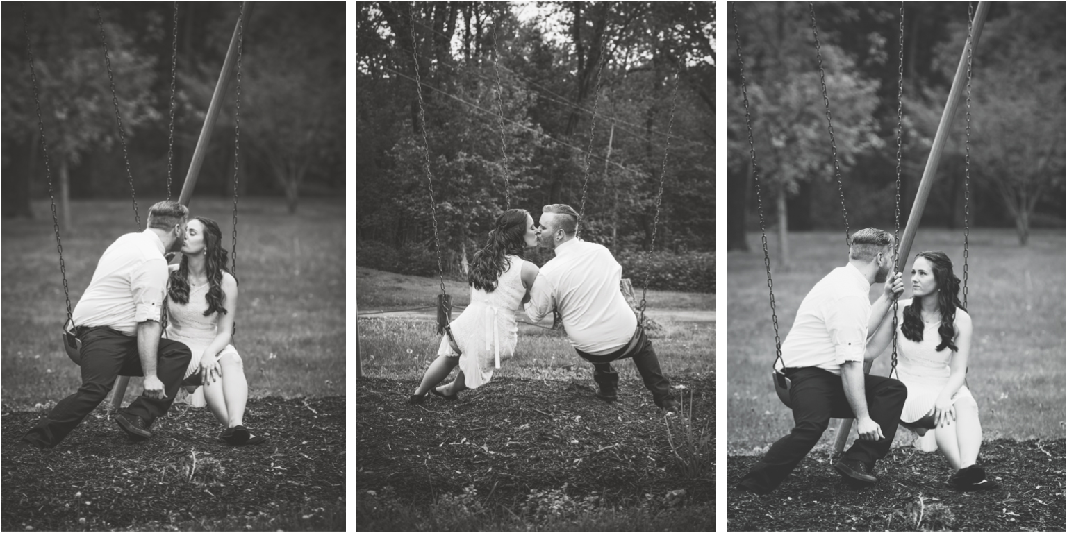 Kathy and Arthur bridal wedding portraits williamsport  outdoor swing