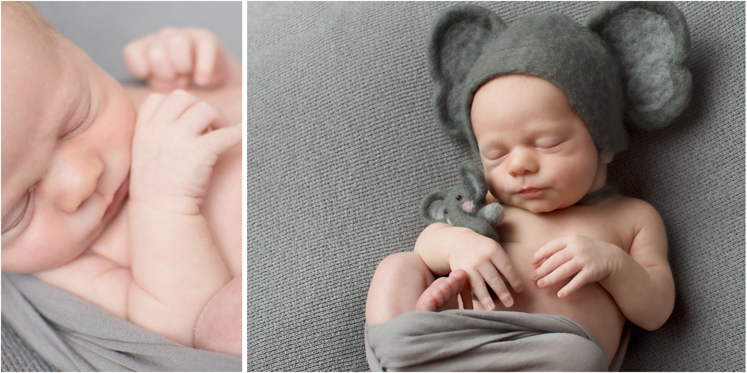 Emerson Brady newborn photos details elephant ears