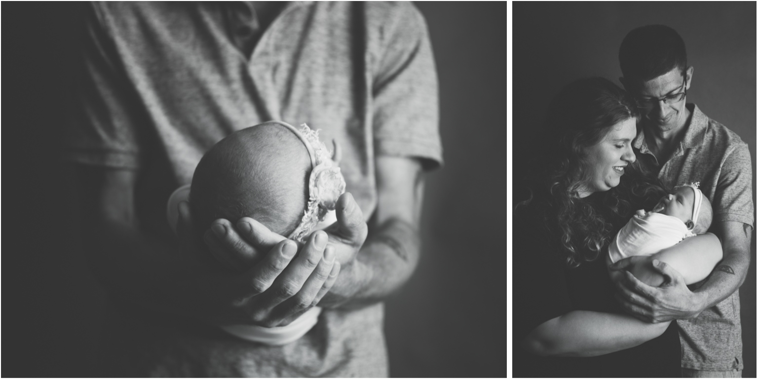 newborn photography quinn harlow black and white parent shots
