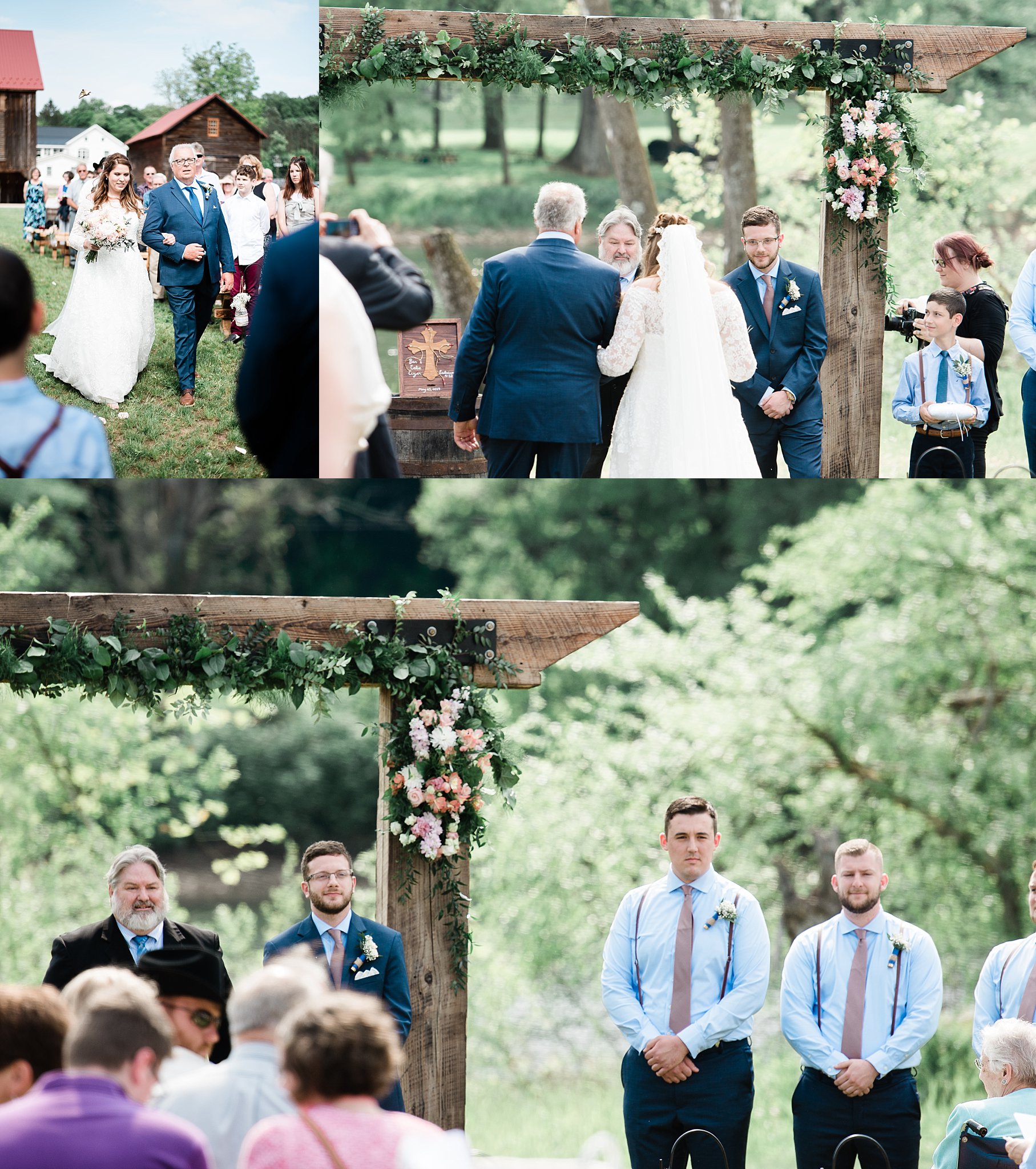 pine creek barn wedding ceremony