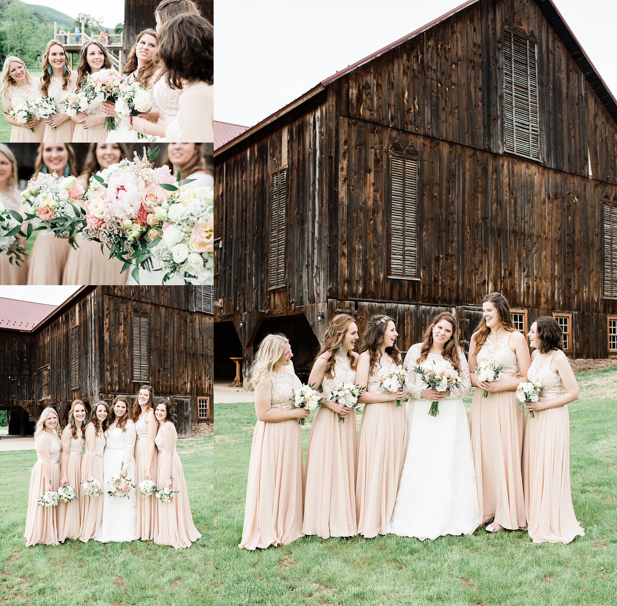 pine creek barn wedding party