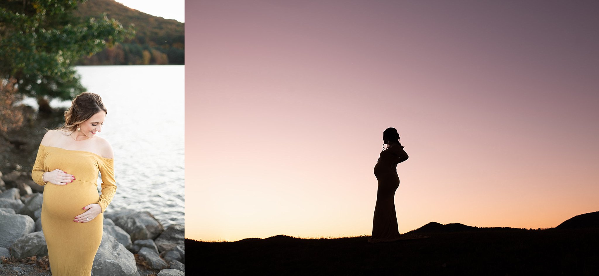 milestone photography maternity session designer gowns silhouette