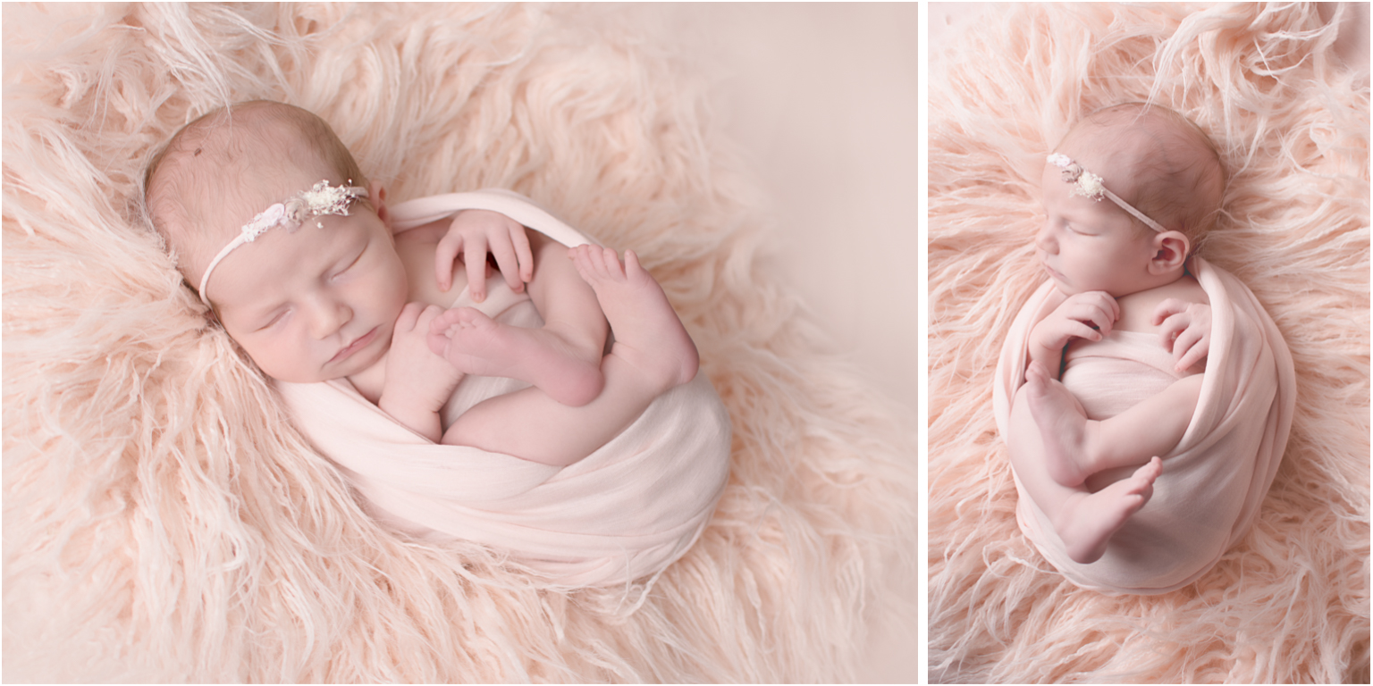 Newborn Elizabeth Williamsport PA Photographer Pink wrap headband