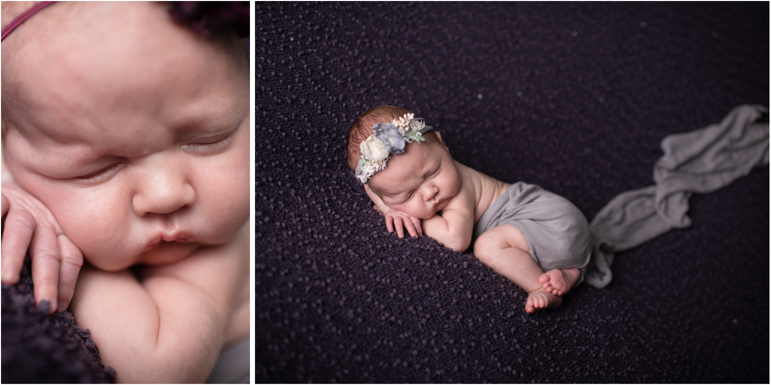 Newborn Girl Purple wrap Williamsport PA