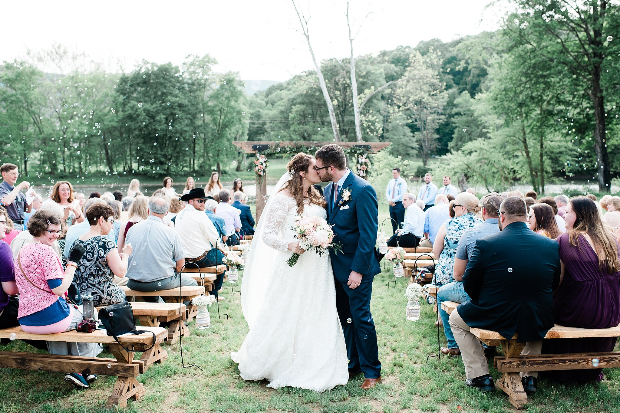 pine creek barn wedding ceremony