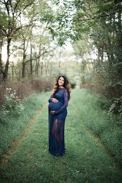 blue maternity photography